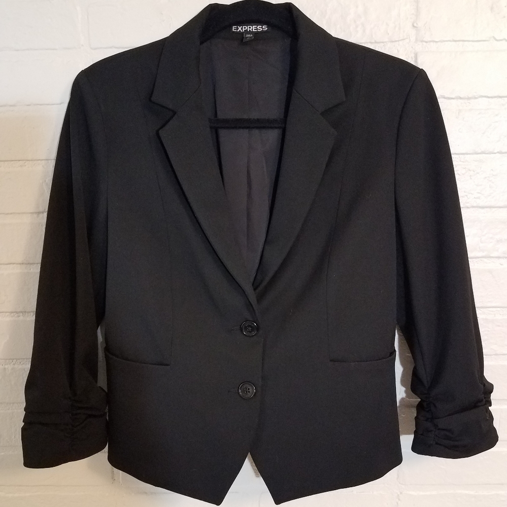EXPRESS blazer 3/4 inch cinched sleeve size 10